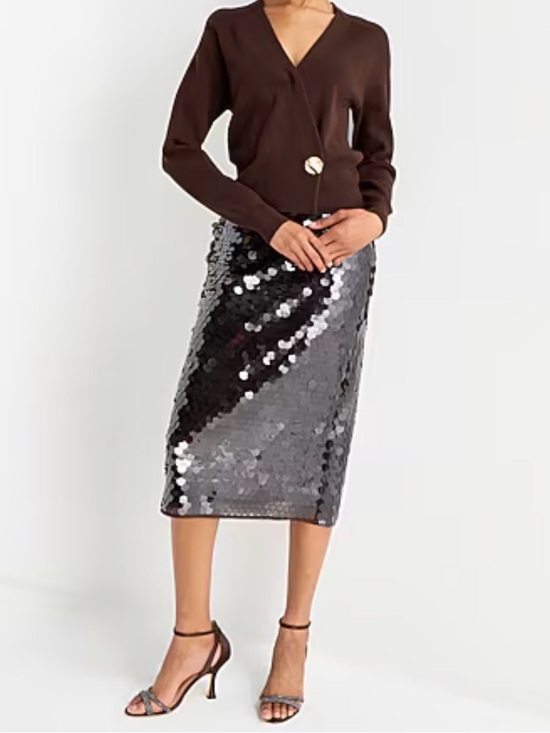 Worthington Dresses & Skirts - Worthington Brown Sequin Midi Pencil Skirt NWT